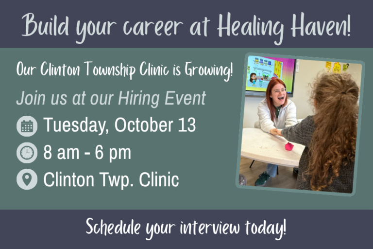 Healing Haven Clinton Township Hiring Event – October 13.